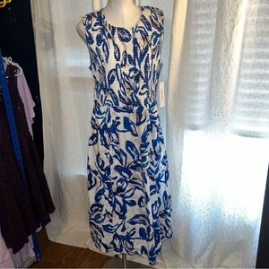 Calvin Klein blue/white dress